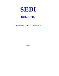 SEBI BULLETIN December 2014    VOL. 12 NUMBER 12
