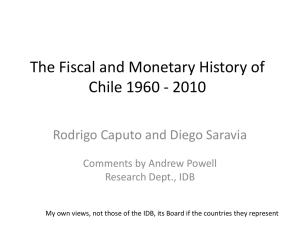 The Fiscal and Monetary History of Chile 1960 - 2010