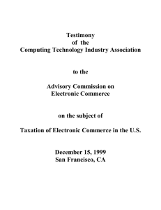 Testimony of  the Computing Technology Industry Association