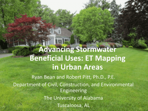 Advancing Stormwater Beneficial Uses: ET Mapping in Urban Areas