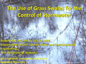 The Use of Grass Swales for the Control of Stormwater
