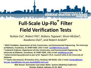 Full-Scale Up-Flo Filter Field Verification Tests ®