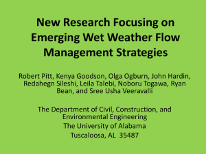 New Research Focusing on Emerging Wet Weather Flow Management Strategies