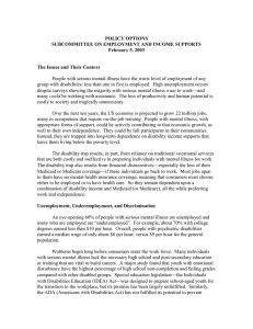 POLICY OPTIONS SUBCOMMITTEE ON EMPLOYMENT AND INCOME SUPPORTS February 5, 2003