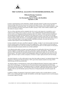 THE NATIONAL ALLIANCE TO END HOMELESSNESS, INC.