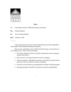 ----------- Conrad, please share this memo and the attached Discussion Draft... with members of the Millennial Housing Commission.