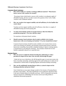 Millennial Housing Commission Task Forces  Consumer-Based Assistance 1.