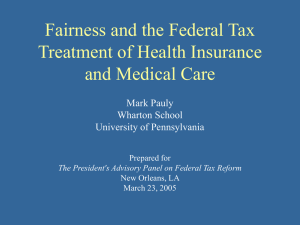 Fairness and the Federal Tax Treatment of Health Insurance and Medical Care