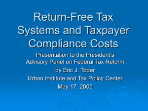 Return-Free Tax Systems and Taxpayer Compliance Costs