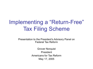 Implementing a “Return-Free” Tax Filing Scheme