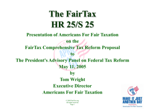The FairTax HR 25/S 25