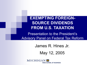 James R. Hines Jr. May 12, 2005 EXEMPTING FOREIGN- SOURCE DIVIDENDS
