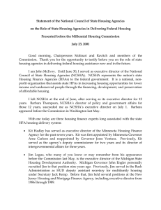 Statement of the National Council of State Housing Agencies