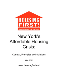New York's Affordable Housing Crisis: