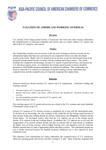 TAXATION OF AMERICANS WORKING OVERSEAS