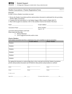 Student Associations | Charter Registration Form