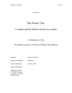 The Power Tax: A simple and fair federal income tax system