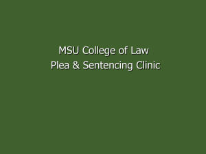 MSU College of Law Plea &amp; Sentencing Clinic