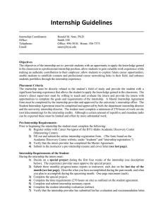 Internship Guidelines