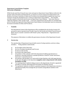 Department Council Bylaw Template University of Manitoba