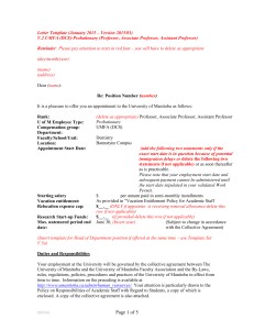 Letter Template (January 2015 – Version 2015/01)