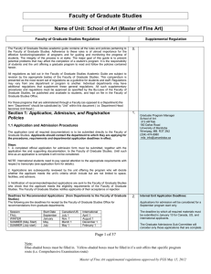 Faculty of Graduate Studies  Faculty of Graduate Studies Regulation