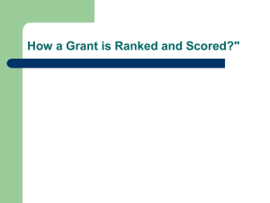 How a Grant is Ranked and Scored?&#34;