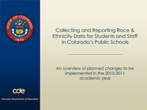 Collecting and Reporting Race &amp; Ethnicity Data for Students and Staff