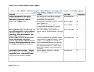 D6 Wellness Policy Implementation Plan