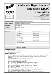 Colorado Department of Education EDAC Committee EDAC