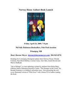 Norway House Authors Book Launch Friday April 24, 2009, 7-8 pm