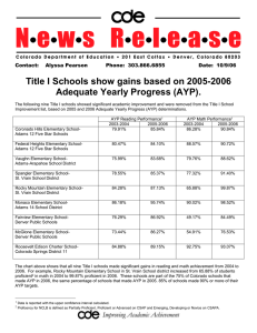 Title I Schools show gains based on 2005-2006