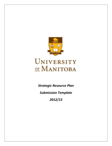 Strategic Resource Plan Submission Template 2012/13
