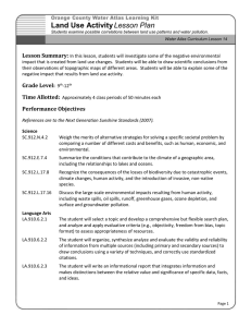 Land Use Activity Lesson Plan