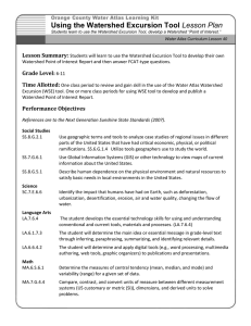 Using the Watershed Excursion Tool