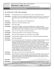 Interview a Lake Handout