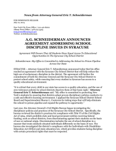 News from Attorney General Eric T. Schneiderman