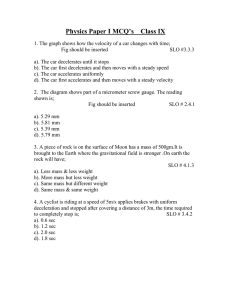 Physics Paper I MCQ’s    Class IX