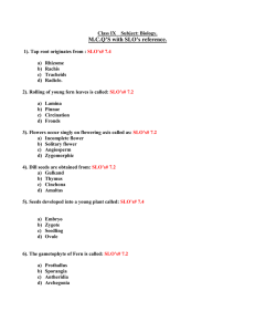 M.C.Q’S with SLO’s reference.