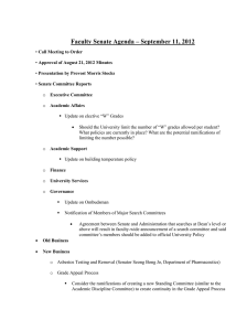 Faculty Senate Agenda – September 11, 2012