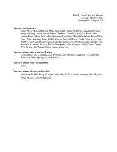 Faculty Senate Meeting Minutes Tuesday, March 8, 2010