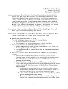 Faculty Senate Meeting Minutes Tuesday, May 4, 2010