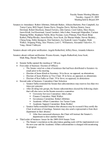 Faculty Senate Meeting Minutes Tuesday, August 25, 2009