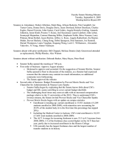 Faculty Senate Meeting Minutes Tuesday, September 8, 2009