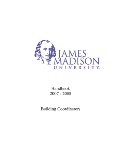 Handbook 2007 - 2008 Building Coordinators