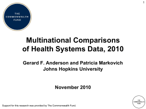 Multinational Comparisons of Health Systems Data, 2010 Johns Hopkins University
