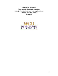 BUILDING ON EXCELLENCE West Chester University Strategic Plan