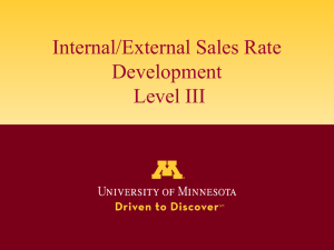 Internal/External Sales Rate Development Level III