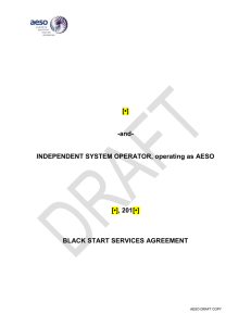 [•] -and- INDEPENDENT SYSTEM OPERATOR, operating as AESO