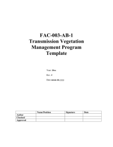 FAC-003-AB-1 Transmission Vegetation Management Program Template